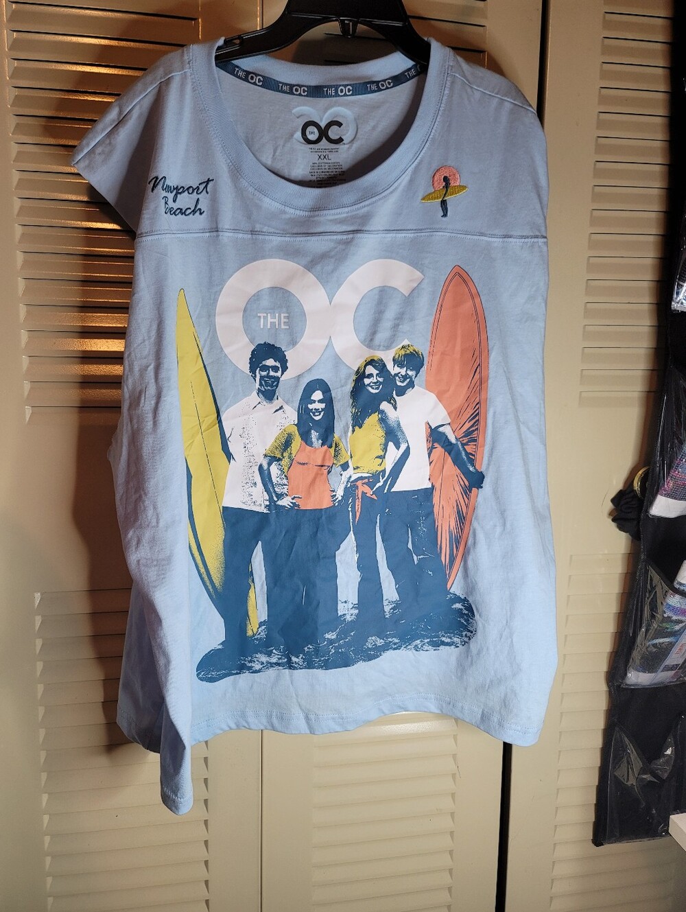The O.C. Newport Beach XXL Graphic Muscle Tank Top Light Blue Surf TV Show